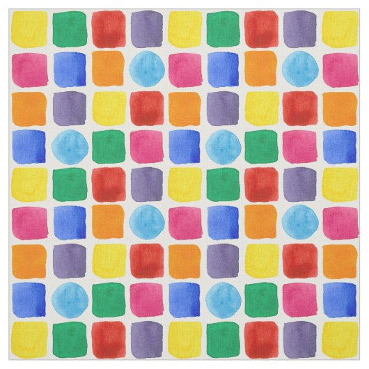 Primäre Regenbogenfarben Kids Geometrisches Muster Stoff (Muster)