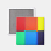 Primäre sekundäre Tertiärfarbe. Abstraktes Design Magnet (Vorderseite/Rückseite)