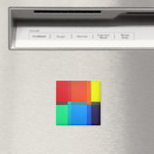 Primäre sekundäre Tertiärfarbe. Abstraktes Design Magnet (In Situ (Geschirrspüler))