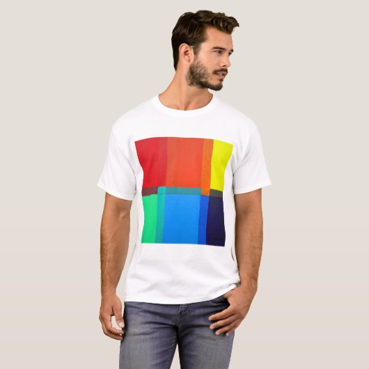 Primäre TertiärfarbeAbstraktes Design T-Shirt (Vorne ganz)