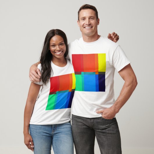 Primäre TertiärfarbeAbstraktes Design T-Shirt (Unisex)