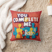 Primäres Farbpuzzle: Mama & Baby "You Complete me Kissen (Decke)