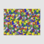 Primäres glückliches Gesicht Allover Beads Seidenpapier (Vorderseite)