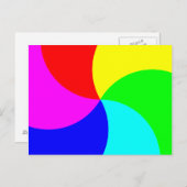 Primäres Regenbogenspiral Postkarte (Vorne/Hinten)