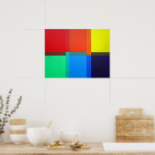 Primäres, sekundäres Tertiärfarbengitter. Abstrakt Poster (Küche)