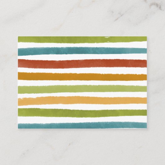 PrimärfarbBoho-Regenbogen-Anforderung Begleitkarte (Rückseite)