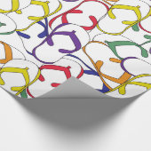 Primärfarbe drehen Reinfall-Musterpurzelbaumsommer Geschenkpapier (Ecke)