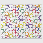 Primärfarbe drehen Reinfall-Musterpurzelbaumsommer Geschenkpapier (Flach)