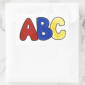 Primärfarben ABC-Aufkleber für Schreiblehrer Rechteckiger Aufkleber (Tasche)