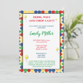 Primärfarben Babydusche Einladung (Stehend Vorderseite)