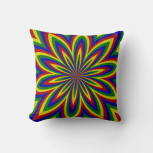 Primärfarben Blume 2-Sq-Drehkissen Kissen