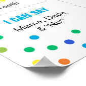 Primärfarben Confetti-Junggeburtenposter Poster (Ecke)