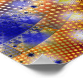 Primärfarben Cooles Abstraktes Fraktal Poster (Ecke)