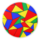 Primärfarben "Creasen" Keramikknauf (Vorderseite)