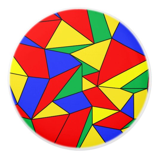 Primärfarben "Creasen" Keramikknauf (Vorderseite)