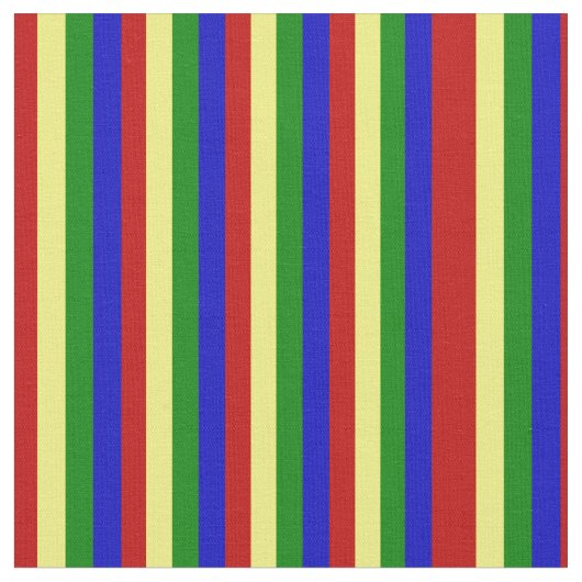 Primärfarben - dünne Streifen FABRIC Stoff (Nahaufnahme)