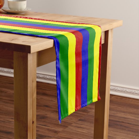 Primärfarben-FAT-STRIPES-COTTON-TABELLENRUNNER Großer Tischläufer (Beispiel)