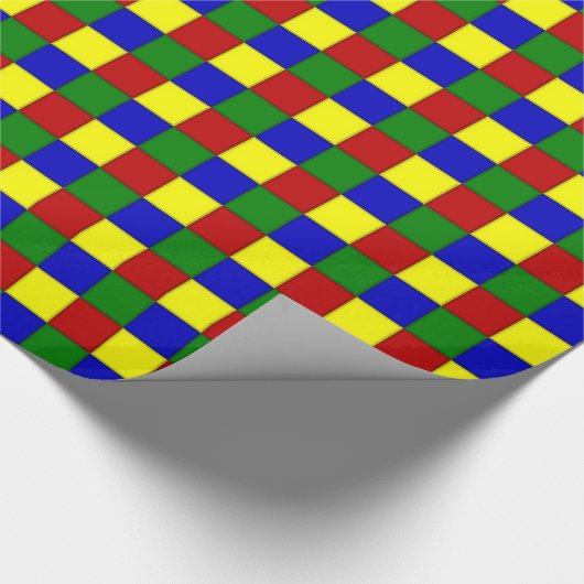 Primärfarben, geschliffenes Quadrate-GIFT-WRAPPING Geschenkpapier (Ecke)
