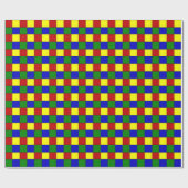 Primärfarben, geschliffenes Quadrate-GIFT-WRAPPING Geschenkpapier (Flach)