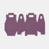 Primärfarben-Gingham-3-Gastgeschenk Box-gable Geschenkschachtel (Ungefaltet)