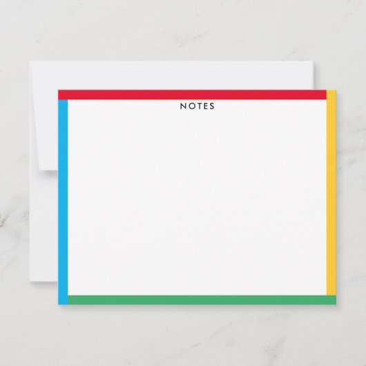 Primärfarben Grenzlehrer oder Niedliches Kind Mitteilungskarte (Vorderseite)