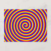 Primärfarben. Helle und farbenfrohe Spirale. Postkarte (Vorderseite)