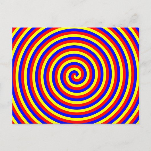Primärfarben. Helle und farbenfrohe Spirale. Postkarte (Vorderseite)