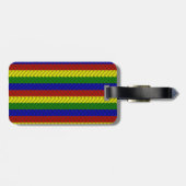 Primärfarben Herringbone Gepäckanhänger (Rückseite horizontal)
