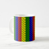 Primärfarben Herringbone Kaffeetasse (Vorderseite Links)
