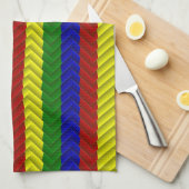 Primärfarben Herringbone Küchentuch (Viertel Falte)