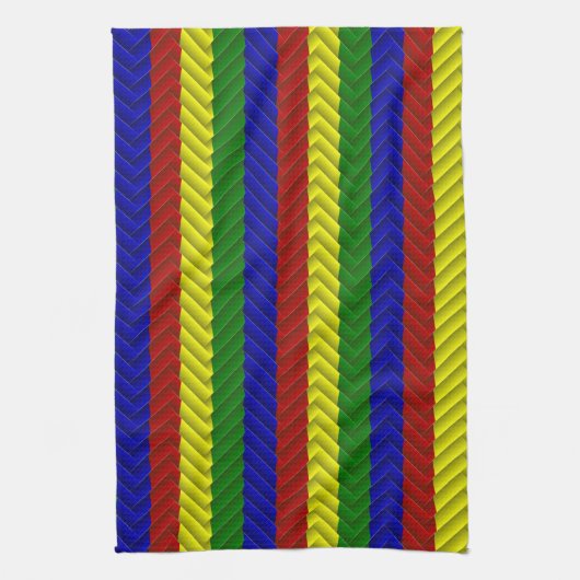 Primärfarben Herringbone Küchentuch (Vertikal)