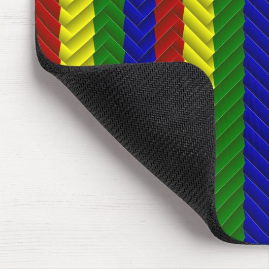 Primärfarben Herringbone Mousepad (Ecke)