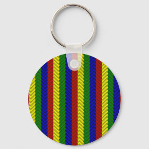Primärfarben Herringbone Schlüsselanhänger