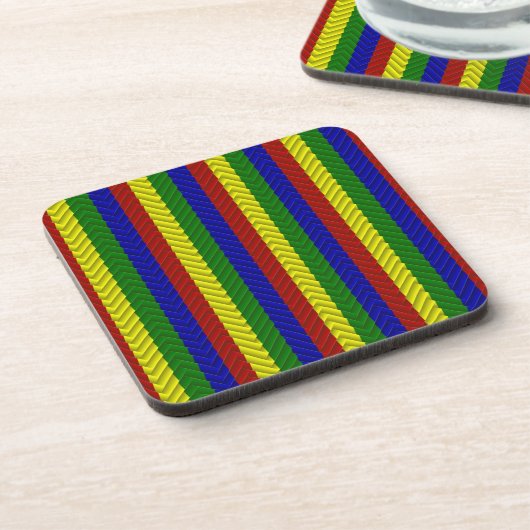 Primärfarben Herringbone Untersetzer (Linke Seite)