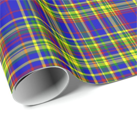 Primärfarben-KARIERT 06-Geschenkpapier Geschenkpapier (Rolleneckpunkt)