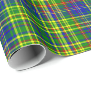 Primärfarben-KARIERT, 12-Geschenkpapier Geschenkpapier