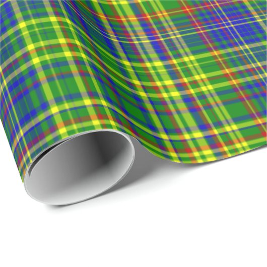 Primärfarben-KARIERT, 12-Geschenkpapier Geschenkpapier (Rolleneckpunkt)