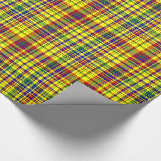 Primärfarben-KARIERT 17-Guss-Papier Geschenkpapier (Ecke)