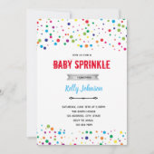 Primärfarben Konfetti-Thema Einladung (Vorderseite)