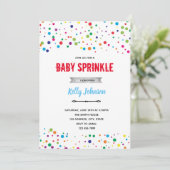 Primärfarben Konfetti-Thema Einladung (Stehend Vorderseite)