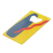 Primärfarben Kreditkarte Flaschenöffner (Vorderseite Schrägansicht)