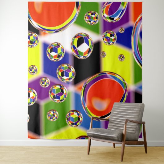 Primärfarben Kunst Wandteppich (Beispiel)