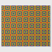 Primärfarben, LAYERED SQUARES GIFT WRAPPING PAPIER Geschenkpapier (Flach)
