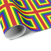 Primärfarben, LAYERED SQUARES GIFT WRAPPING PAPIER Geschenkpapier (Rolleneckpunkt)