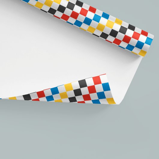 Primärfarben mit Schwarz-Weiß-Karton Geschenkpapier