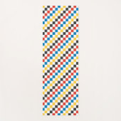 Primärfarben mit Schwarz-Weiß-Karton Yogamatte (Vorderseite)