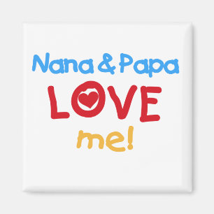 Primärfarben Nana und Papa-Liebe ich Magnet