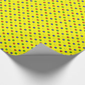 Primärfarben, Polka Dots Gelb GIFT WRAP Geschenkpapier (Ecke)
