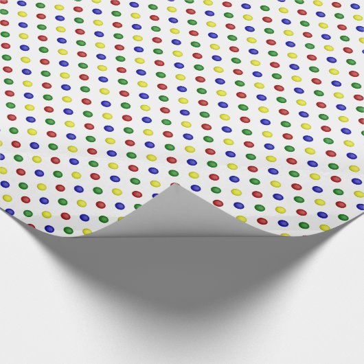 Primärfarben, Polka dots transparentes GIFT WRAP Geschenkpapier (Ecke)