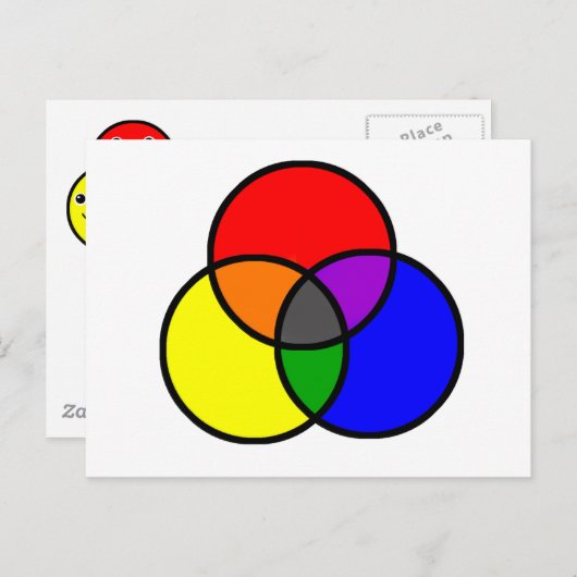 Primärfarben Postkarte (Vorne/Hinten)